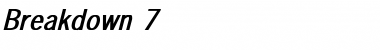 Download Breakdown 7 Bold Italic Font Title Preview