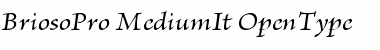 Download Brioso Pro Medium Italic Font Title Preview