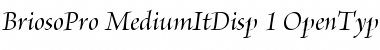 Download Brioso Pro Medium Italic Display Font Title Preview