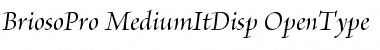 Download Brioso Pro Medium Italic Display Font Title Preview