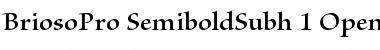Download Brioso Pro Semibold Subhead Font Title Preview