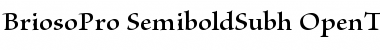 Download Brioso Pro Semibold Subhead Font Title Preview