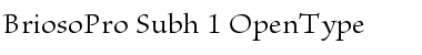 Download Brioso Pro Subhead Font Title Preview