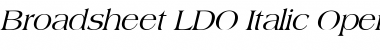 Download Broadsheet LDO Italic Font Title Preview