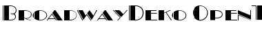 Download BroadwayDeko Regular Font Title Preview