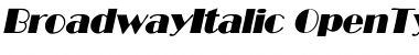 Download BroadwayItalic Regular Font Title Preview