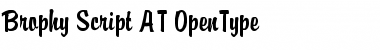 Download Brophy Script AT Regular Font Title Preview