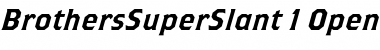 Download Brothers SuperSlant Font Title Preview