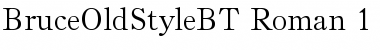 Download Bruce Old Style Regular Font Title Preview