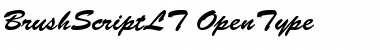 Download Brush Script LT Regular Font Title Preview