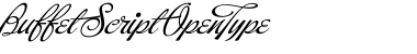 Download Buffet Script Regular Font Title Preview