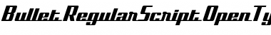 Download Bullet RegularScript Font Title Preview