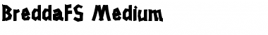 Download BreddaFS Regular Font Title Preview