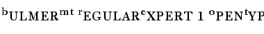 Download Bulmer MT Regular Expert Font Title Preview