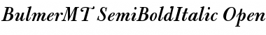 Download Bulmer MT Semi Bold Italic Font Title Preview
