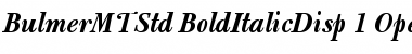 Download Bulmer MT Std Bold Italic Display Font Title Preview