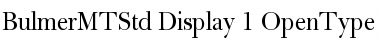 Download Bulmer MT Std Display Font Title Preview