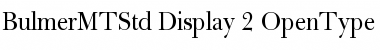 Download Bulmer MT Std Display Font Title Preview