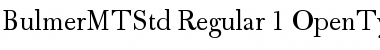 Download Bulmer MT Std Regular Font Title Preview