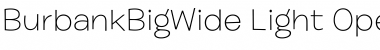 Download Burbank Big Wide Light Font Title Preview