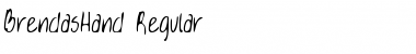 Download BrendasHand Regular Font Title Preview