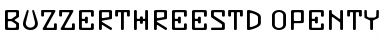 Download Buzzer Three Std Regular Font Title Preview