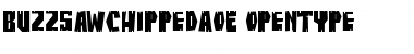 Download BuzzSawChippedAOE Regular Font Title Preview