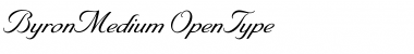 Download ByronMedium Regular Font Title Preview
