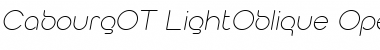 Download Cabourg OT LightOblique Font