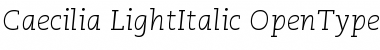 Download PMN Caecilia 46 Light Italic Font Title Preview