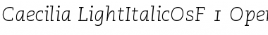 Download PMN Caecilia 46 Light Italic OsF Font Title Preview