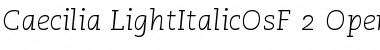 Download PMN Caecilia 46 Light Italic Oldstyle Figures Font Title Preview