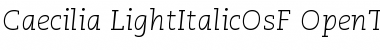 Download PMN Caecilia 46 Light Italic Oldstyle Figures Font Title Preview