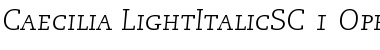 Download PMN Caecilia 46 Light Italic SC Font Title Preview