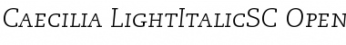 Download PMN Caecilia 46 Light Italic Small Caps & Oldstyle Figures Font Title Preview