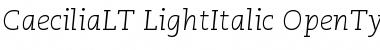 Download PMN Caecilia LT 46 Light Italic Font Title Preview