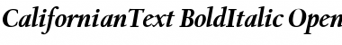 Download CalifornianText BoldItalic Font