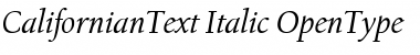 Download CalifornianText Italic Font