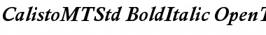 Download Calisto MT Std Bold Italic Font