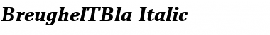 Download BreughelTBla Italic Font Title Preview