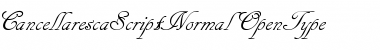Download CancellarescaScript Regular Font Title Preview