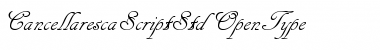 Download Cancellaresca Script Std Regular Font Title Preview