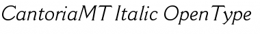 Download Cantoria MT Italic Font Title Preview