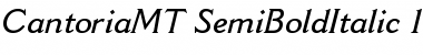 Download Cantoria MT Semi Bold Italic Font Title Preview