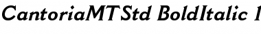 Download Cantoria MT Std Bold Italic Font Title Preview
