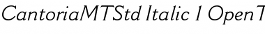 Download Cantoria MT Std Italic Font Title Preview