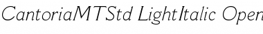 Download Cantoria MT Std Light Italic Font Title Preview