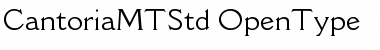 Download Cantoria MT Std Regular Font Title Preview