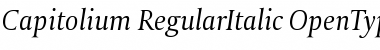 Download Capitolium RegularItalic Font Title Preview