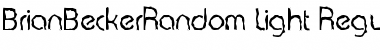 Download BrianBeckerRandom-Light Regular Font Title Preview